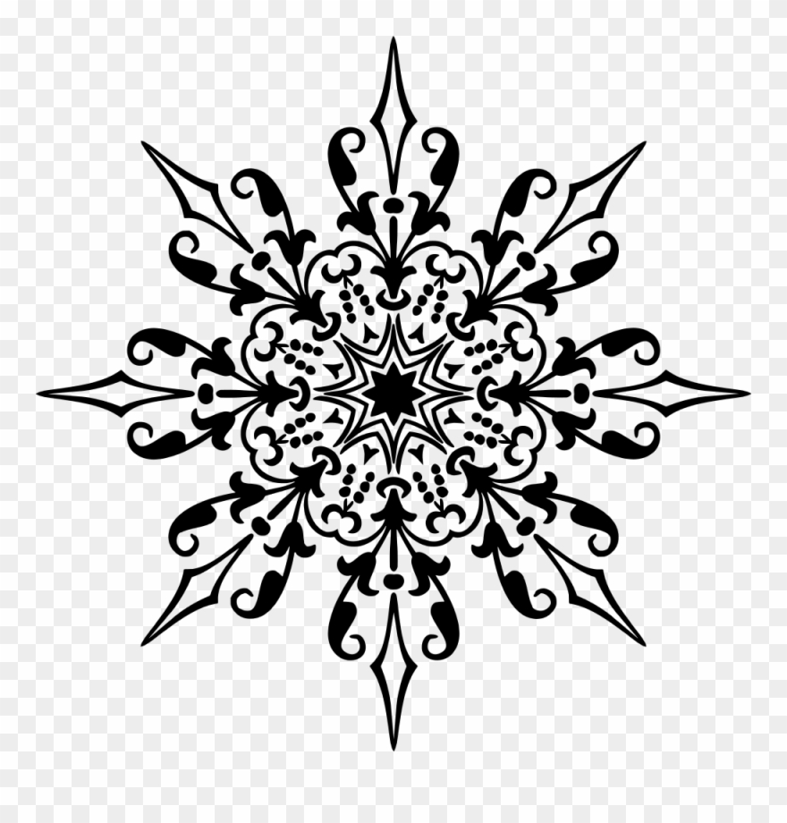 Tattoo Floral Design Idea Drawing Ornament - Ornament Clipart Bw - Png Download