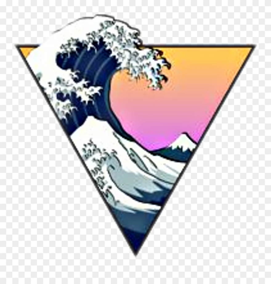 Asthetic Sticker Hipster Astheticvibes Vibes Waves - Wave Aesthetic Clipart