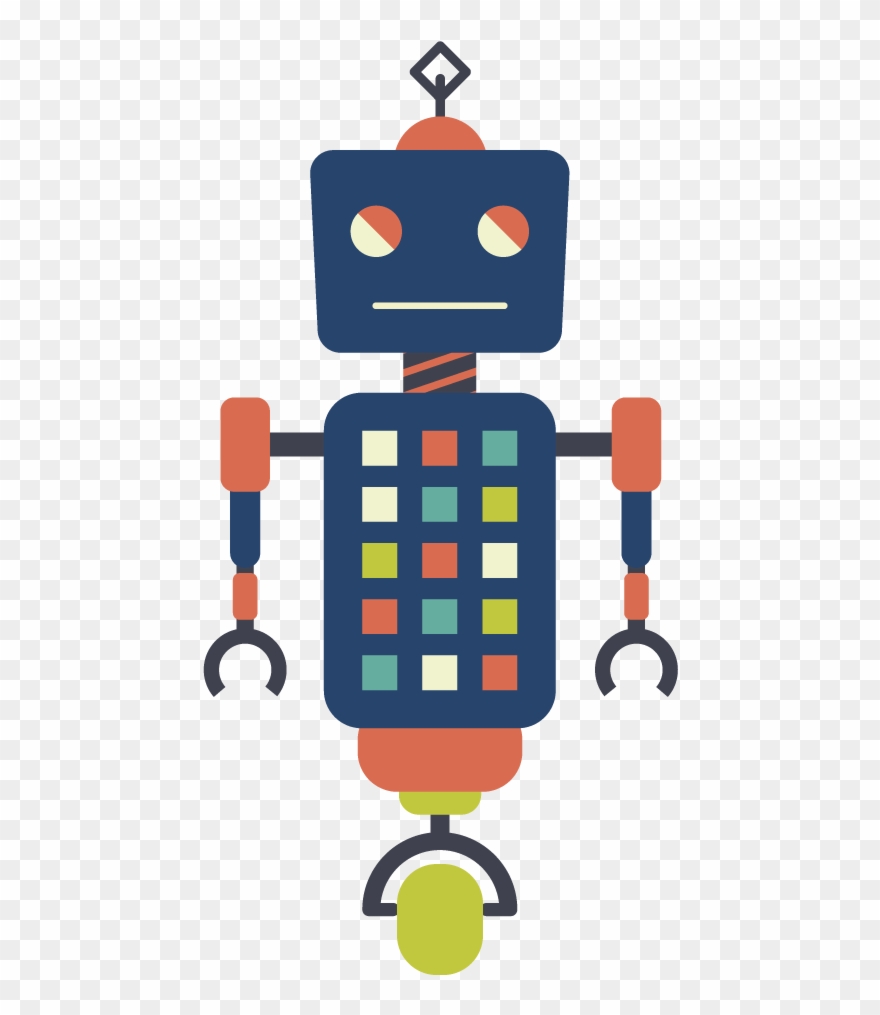 Vector Robots Hipster - Robot Clipart