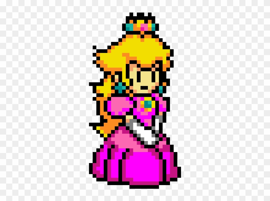 Princess Peach - Pixel Drawing Princess Peach Clipart