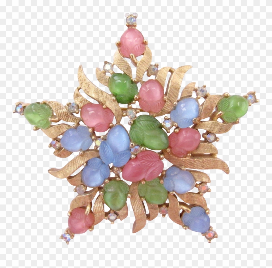 This Is A Classic Crown Trifari Brooch - Crystal Clipart