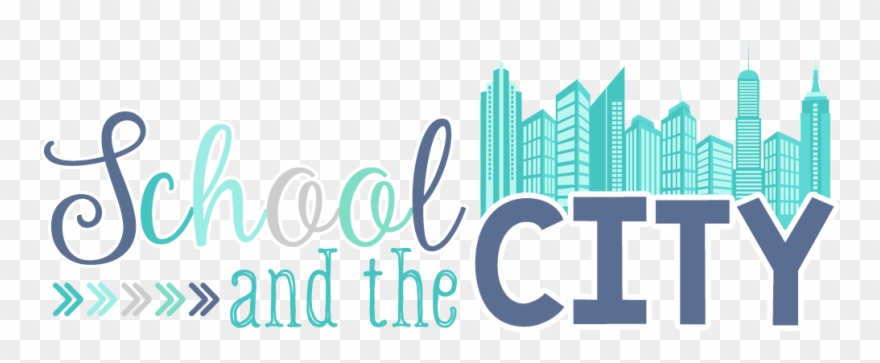School And The City - City Words Clipart