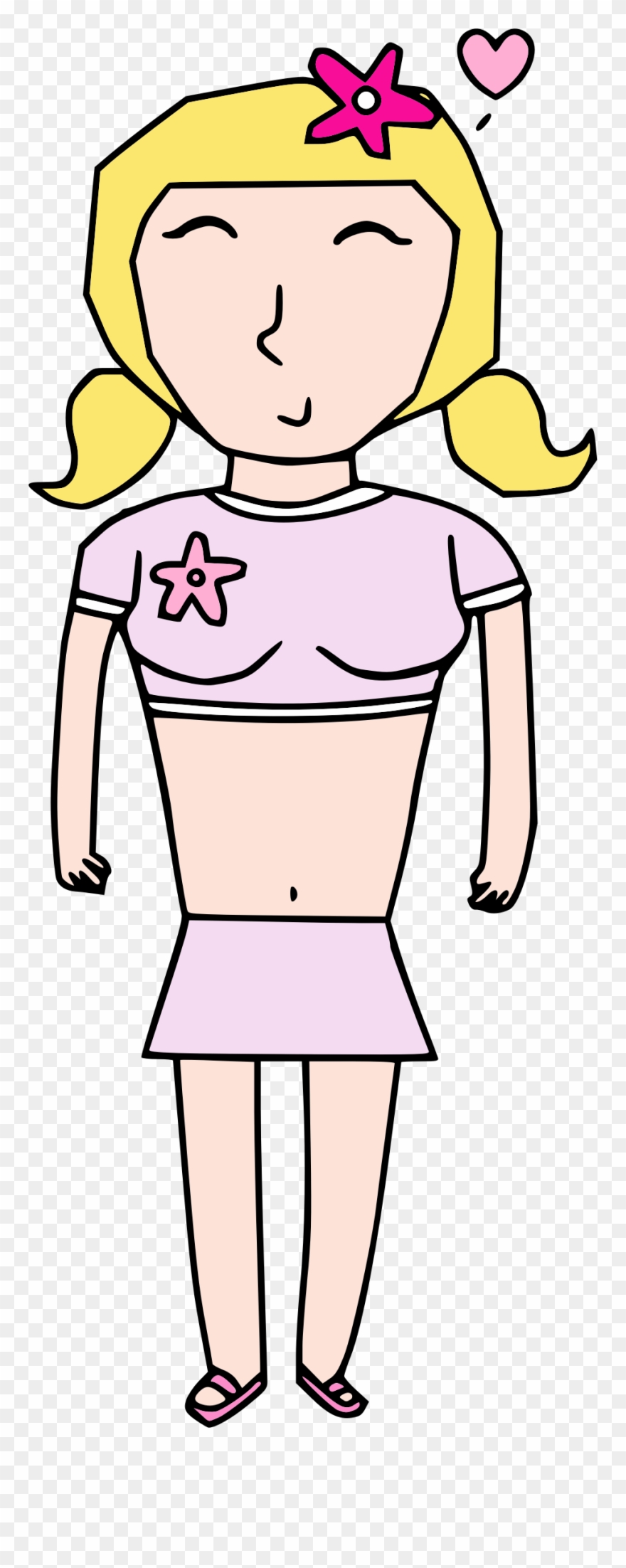 Big Image - Cartoon Teenage Girl Clipart