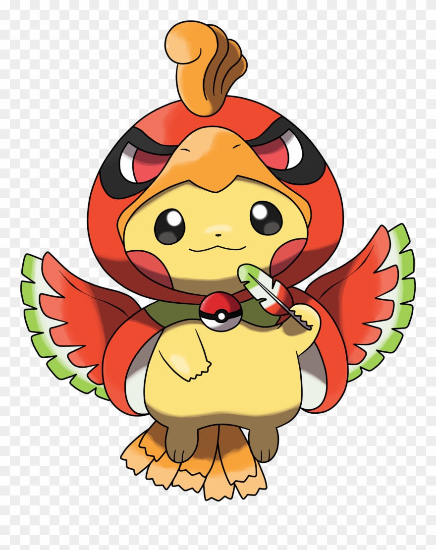 Kyoto Ho-oh Pikachu Mascot - Pikachu As Ho Oh Clipart