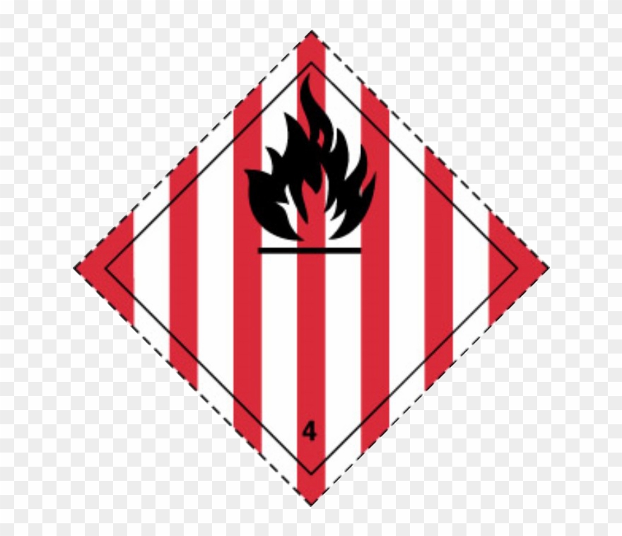 Hazardous Material Placards, Label - Flammable Solid Clipart