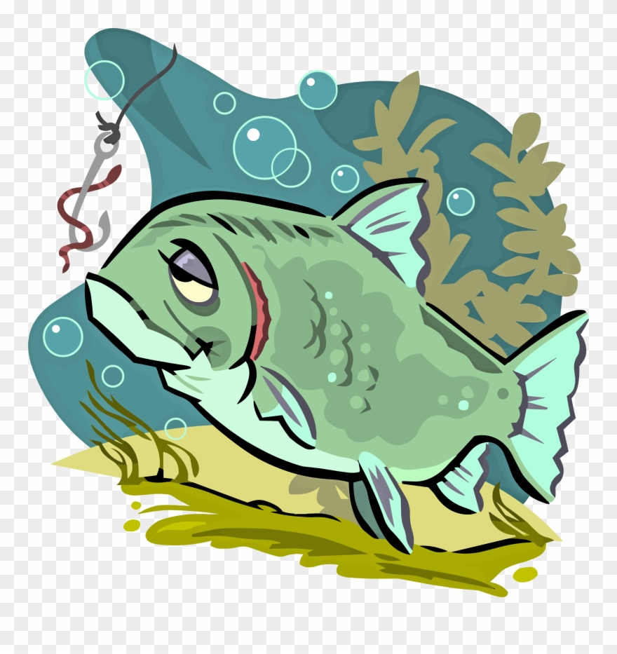 Big Image - Tired Cartoon Fish Clipart