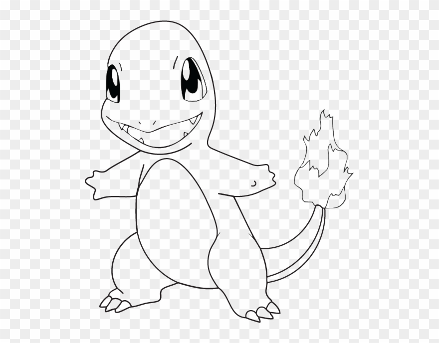 Bumper Clip Broken - Pokemon Charmander Coloring Page - Png Download
