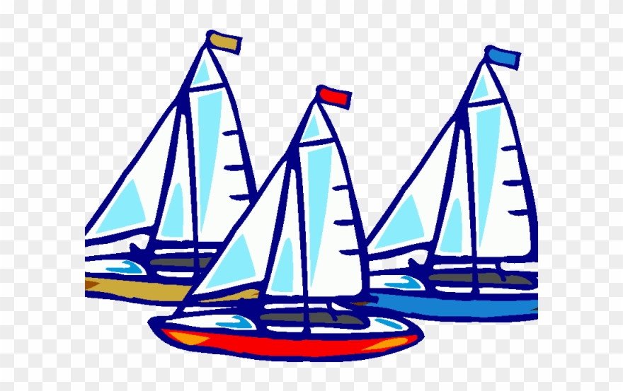 Clip Art Freeuse Library Sail Clipart 3 Boat - Racing Sailboats Clip Art - Png Download