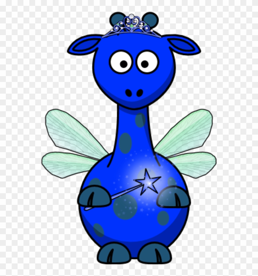 Giraffe As A Fairy - College Football Clipart
