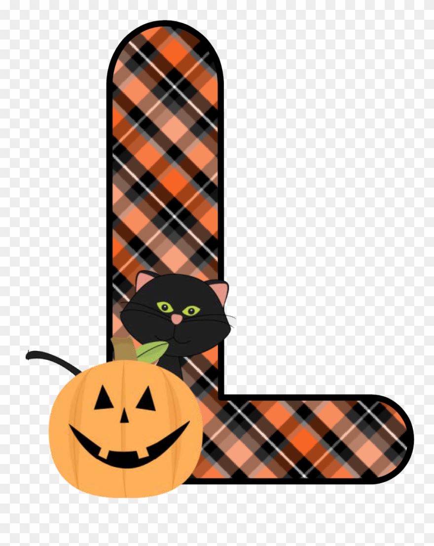 Pumpkin Clipart Plaid - Alfabeto Calabaza - Png Download