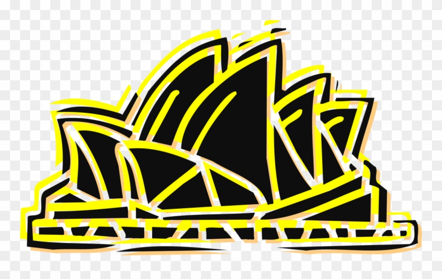 Vector Illustration Of Sydney Opera House Multi-venue Clipart
