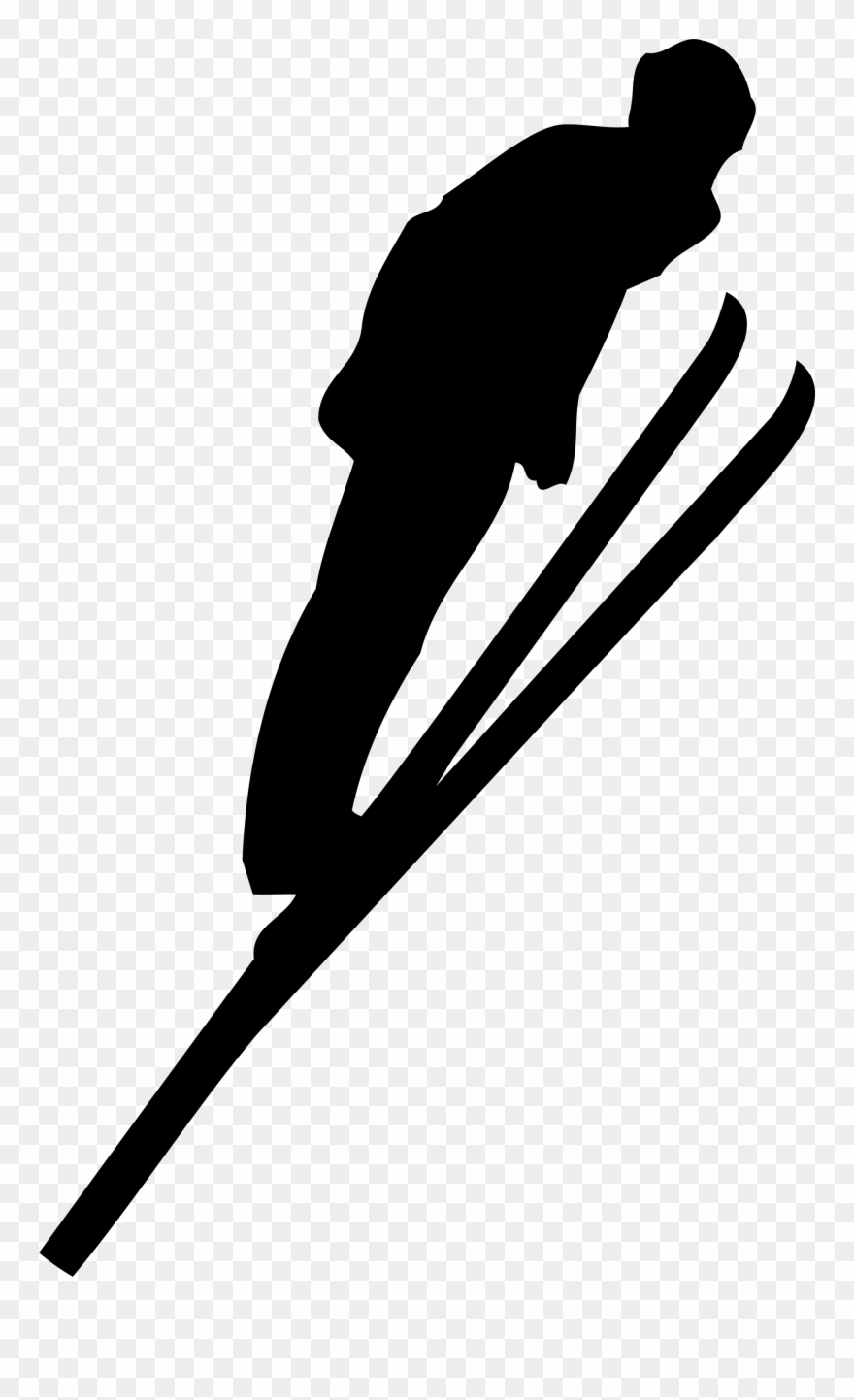 Skiing Skiboarding Decal Jumping Black - Wallmonkeys Wall Decals Wallmonkeys Wm115332 Skiing Clipart