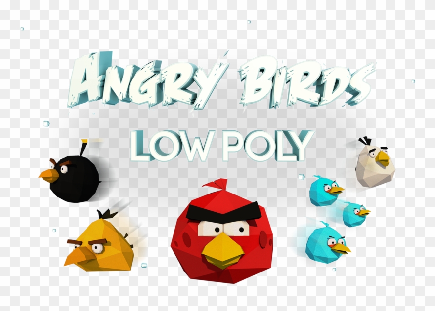 Low Poly Angry Birds Clipart