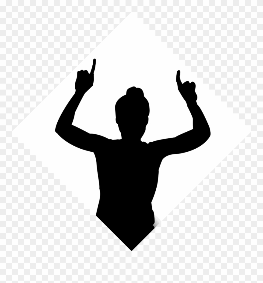 Press - Body Silhouette Hands Up Clipart