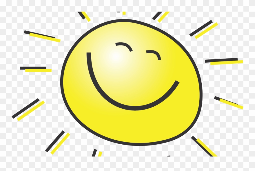 Happy Smiling Sun - Sunny Face Clipart