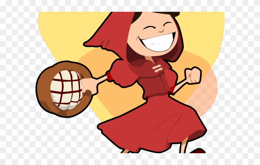 Red Riding Hood Clipart Cheerful Person - Clipart Little Red Riding Hood - Png Download