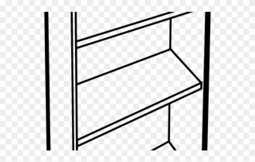 Shelf Clipart Full Bookshelf - Shelf - Png Download