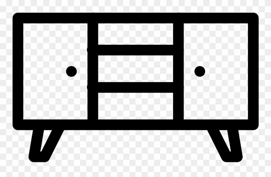 This Is A Picture Of A Cabinet Of Drawers - Side Table Icon Clipart