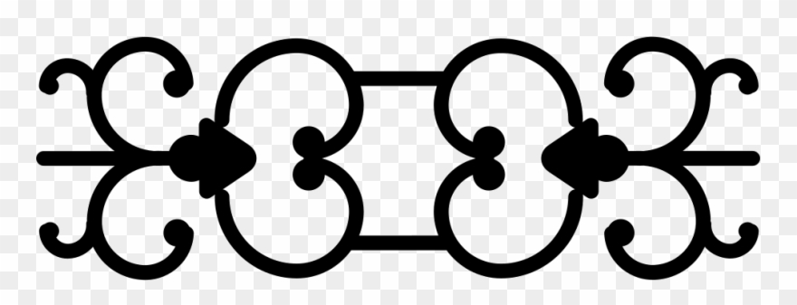 Curl Line Border Free Vintage Horizontal Curved - Floral Design Clipart