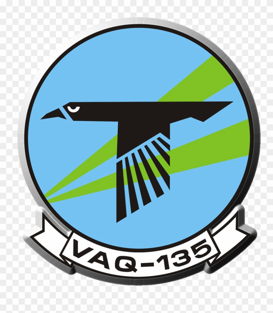 Black Raven Logo For Vaq-135 - Vaq 135 Logo Clipart