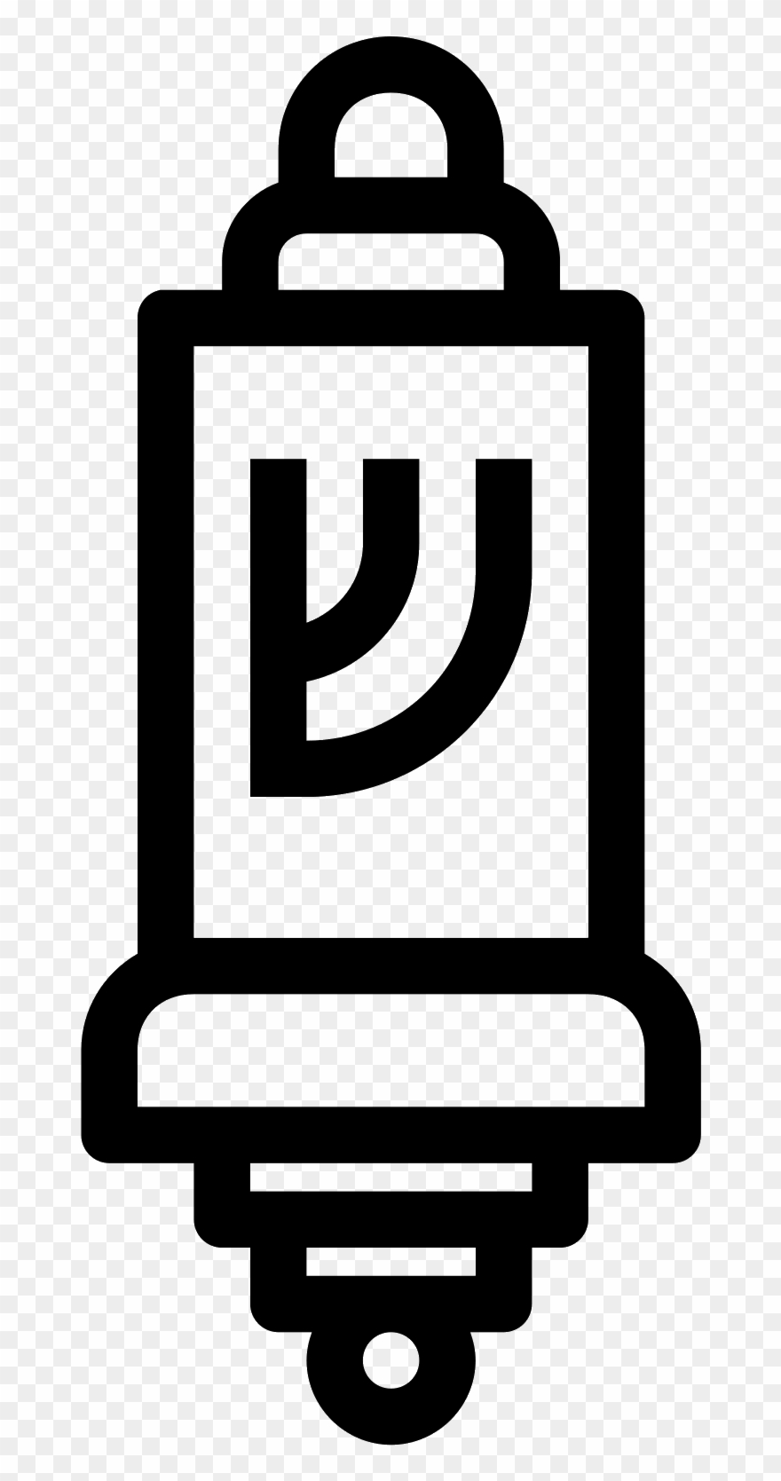 It Is An Icon That Looks A Little Like A Top With A - Mezuzah Icon Clipart