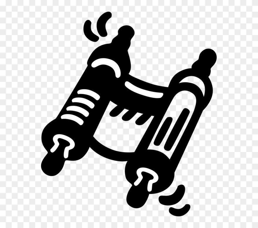 Vector Illustration Of Jewish Hebrew Sefer Torah Scroll - Scroll Clipart