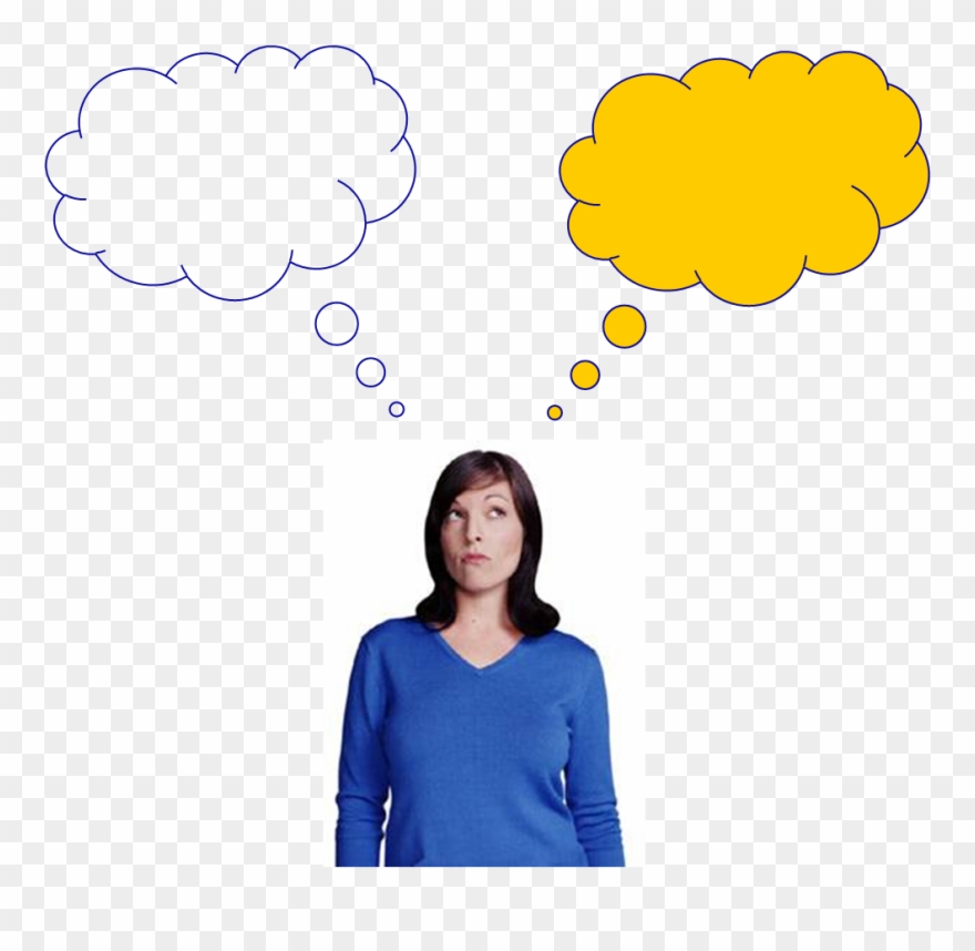 Picture Freeuse Library Person Thinking With Thought - People With Thinking Bubbles Clipart