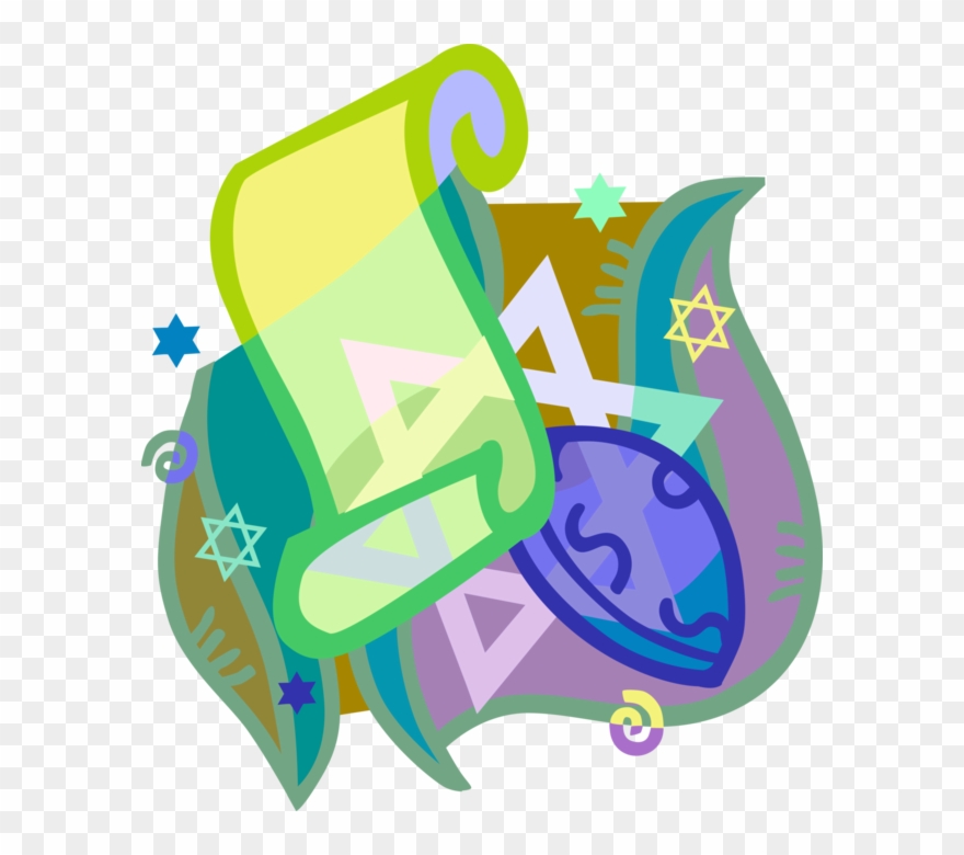 Vector Illustration Of Jewish Kippah Kip Yarmulke Cap - Hanukkah Lullabies For Your Baby Clipart