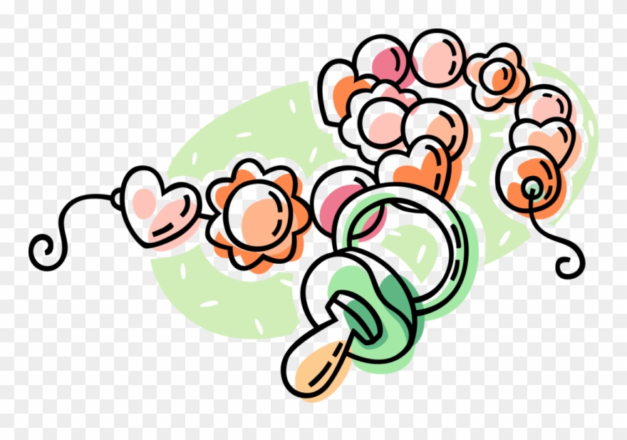 Beads Vector Cartoon - Pacifier Clipart