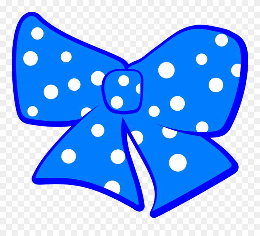 Archery Clipart Gambar - Blue Polka Dots Bow - Png Download