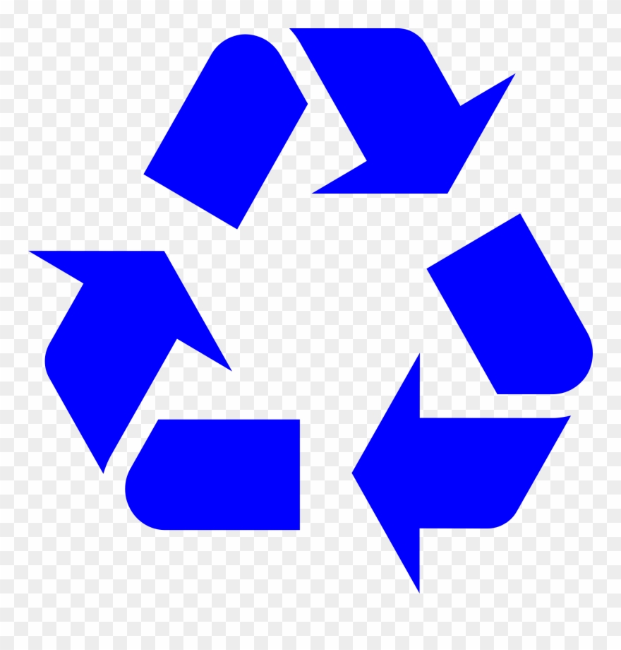 Recycling Symbol Blue - Recycling Blue Clipart