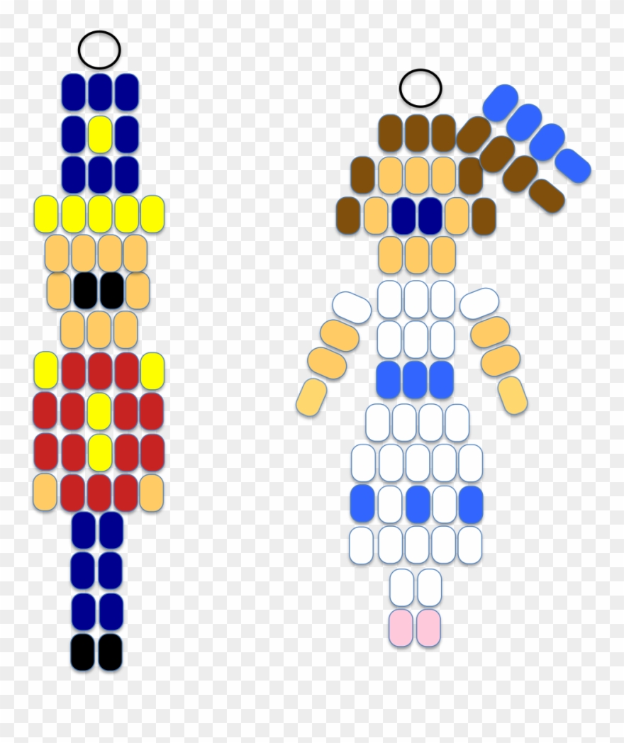 Nutcracker And Clara Pony Bead Pattern - Circle Clipart