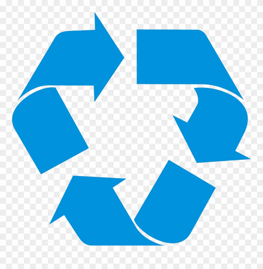 Recycle Clipart Transparent - Blue Recycle Logo Png