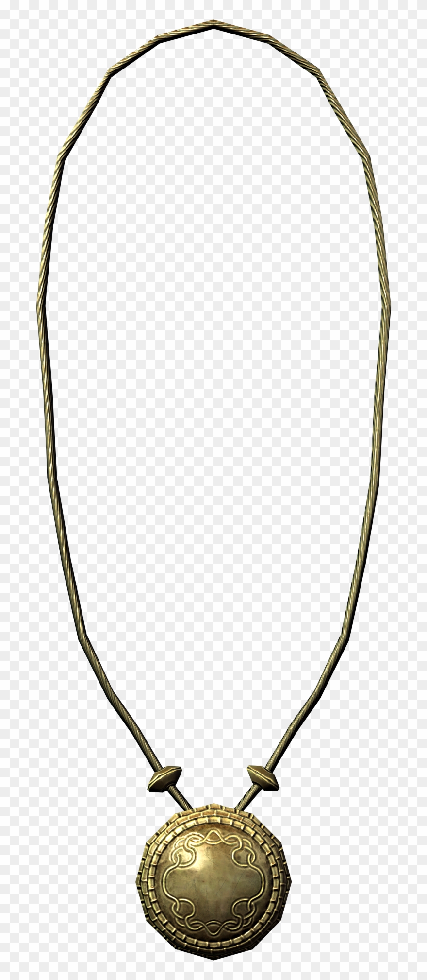 Goldamulet - Silver Sapphire Necklace Skyrim Clipart