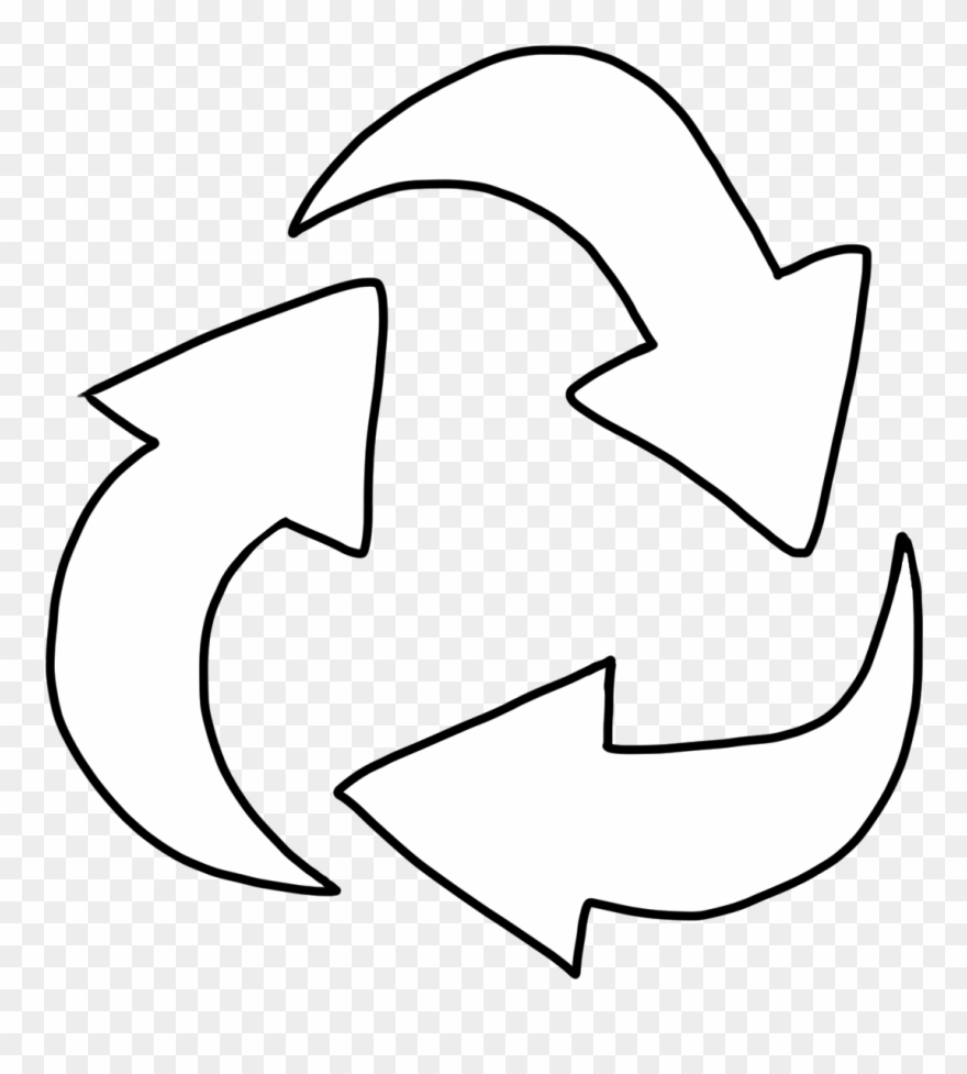 Recycle - Recycling - Clip - Clipart - Recycle Symbol Black Background - Png Download