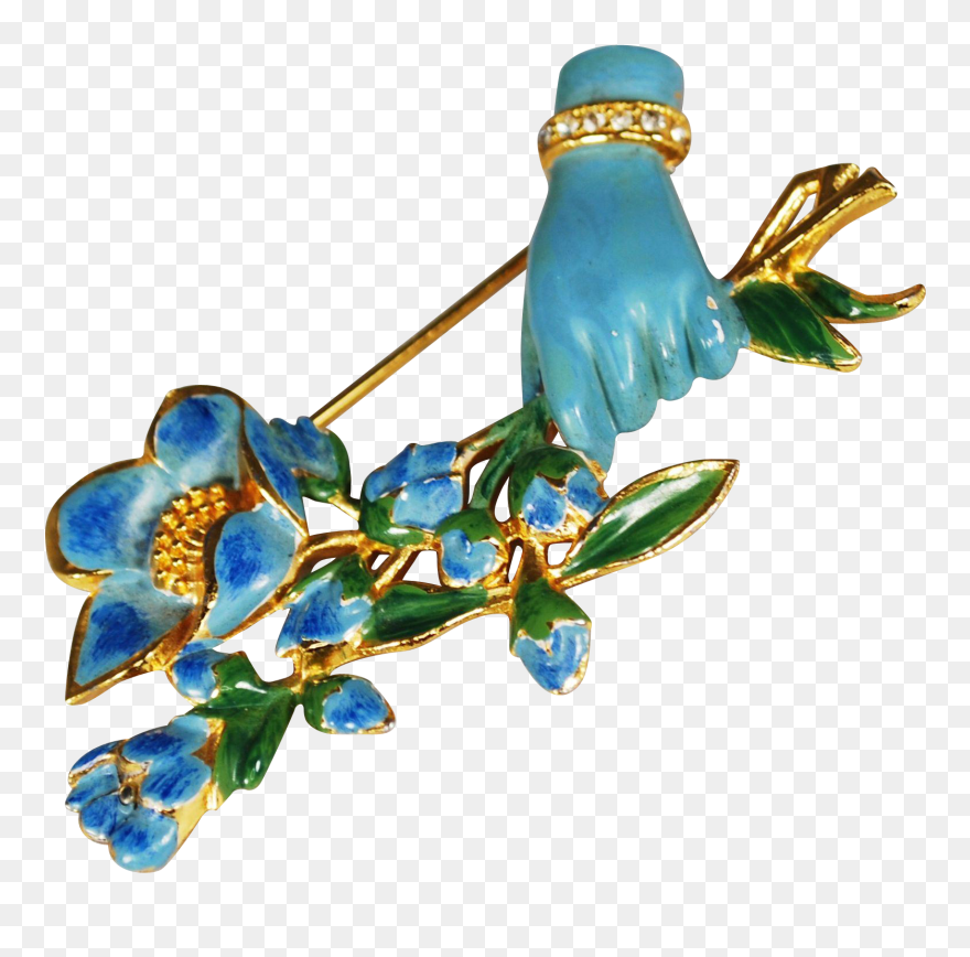 Coro Enamel Brooch - Jewellery Clipart