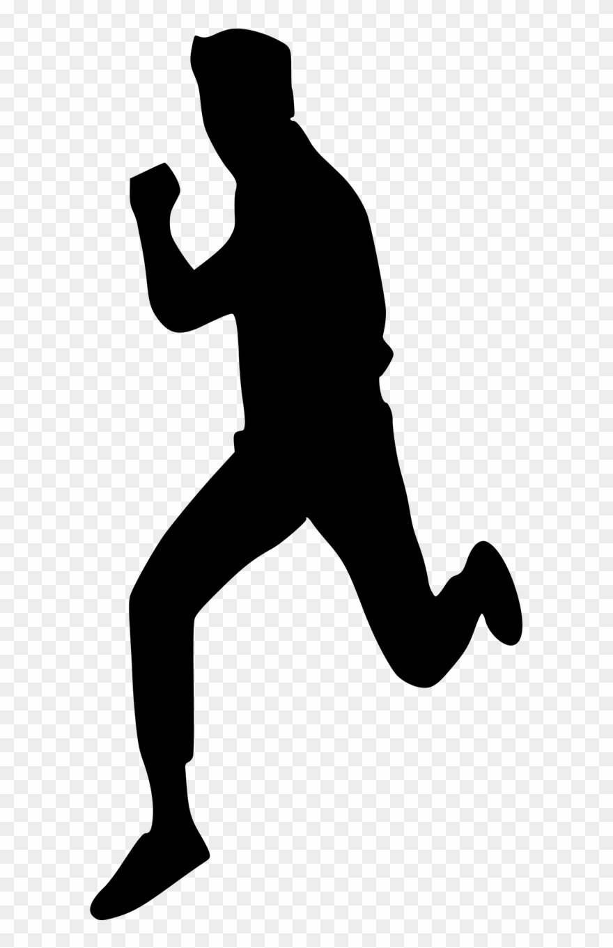 Vector Graphics - Running Man Silhouette Png Clipart