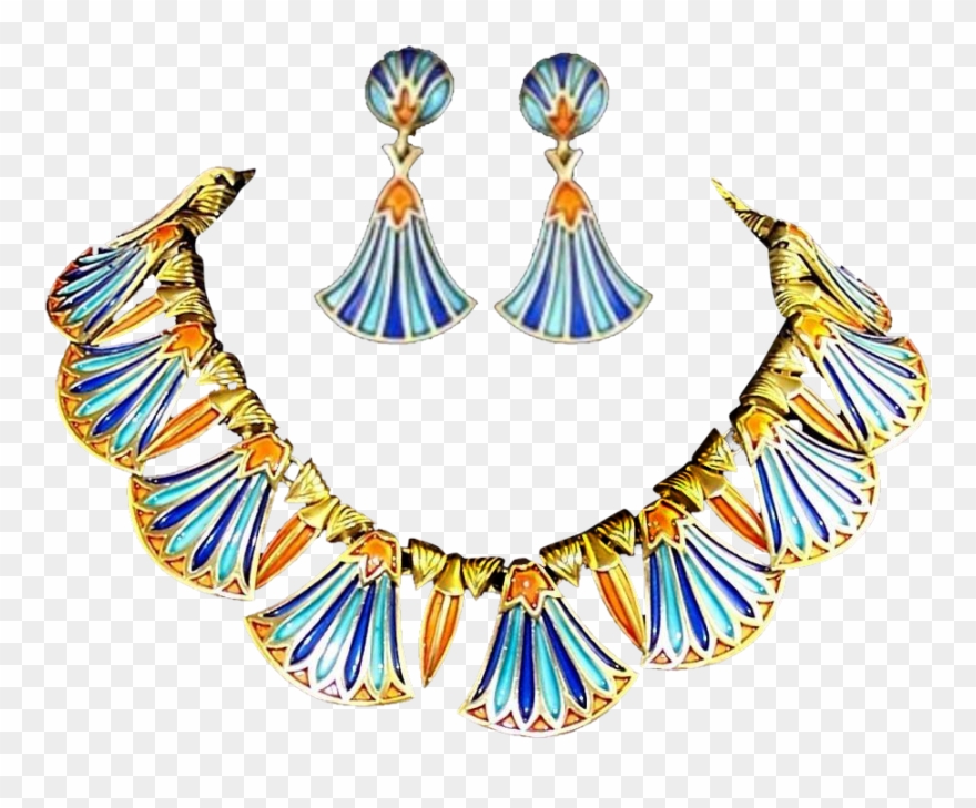 Trifari 'alfred Philippe' 'egyptian Revival' Coral, - Necklace Clipart