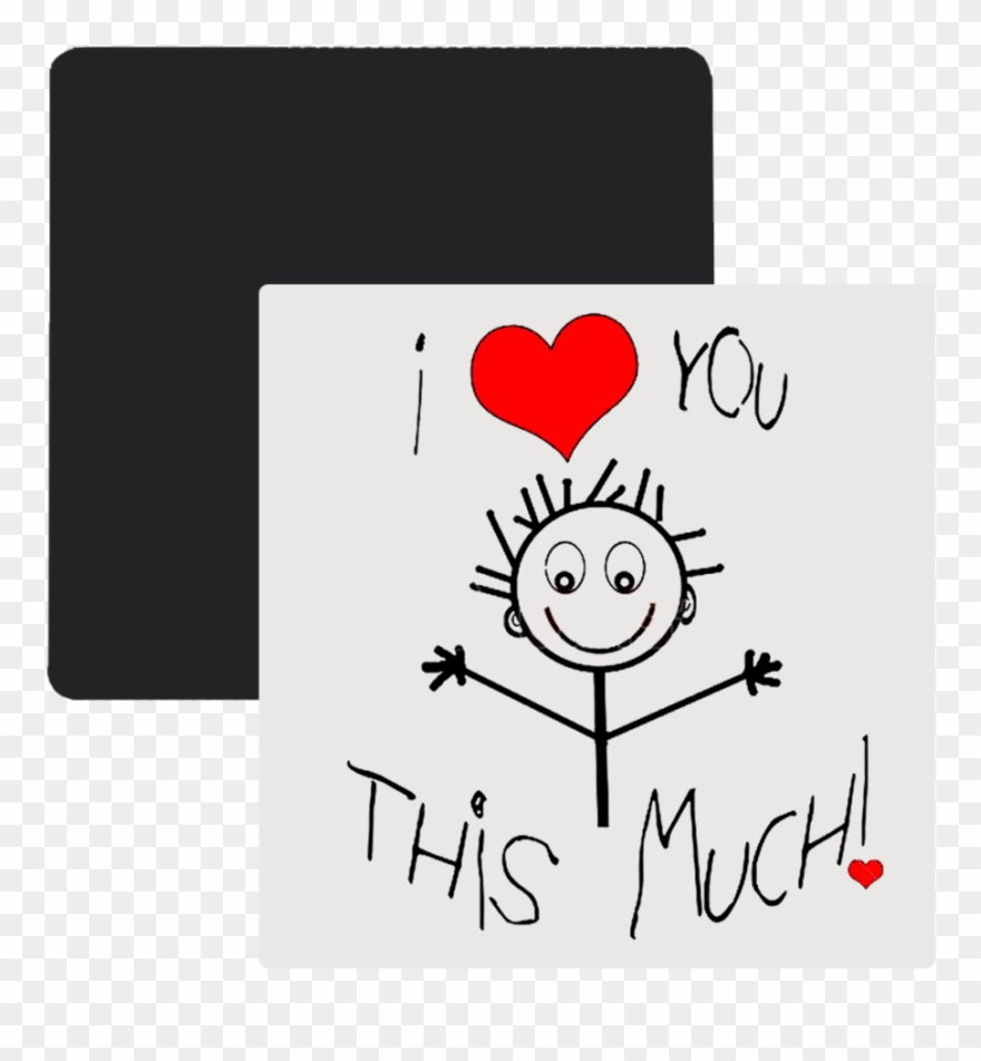 Love You Fridge Magnet - Father's Day I Love U Clipart