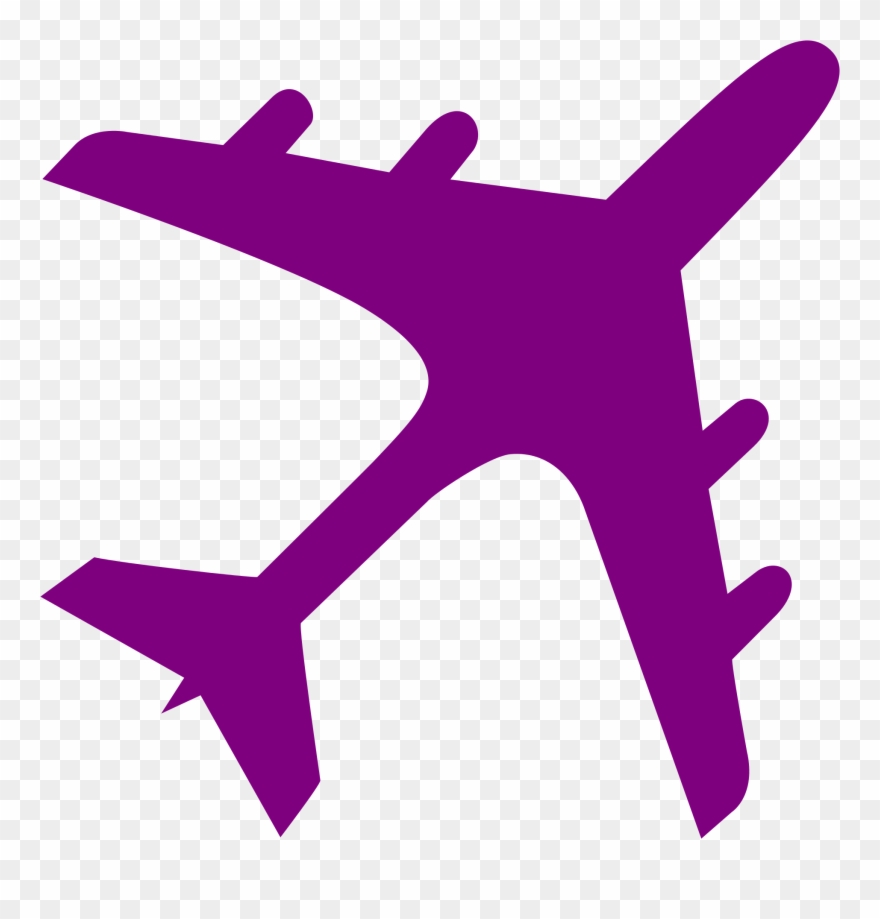Purple Silhouette At Getdrawings - Plane Silhouette Blue Clipart