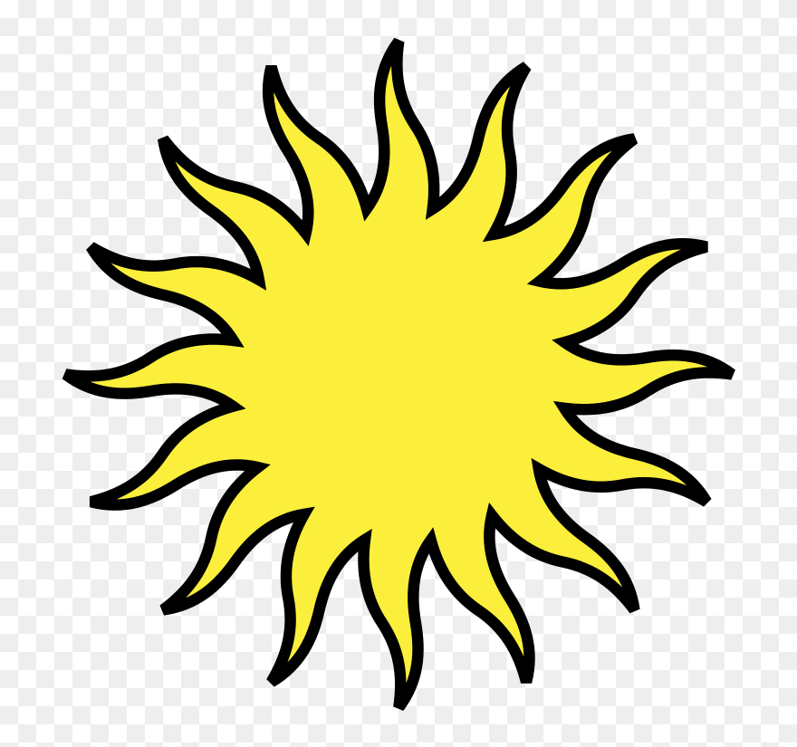 Héraldique Meuble Soleil - Sun Outline Clipart