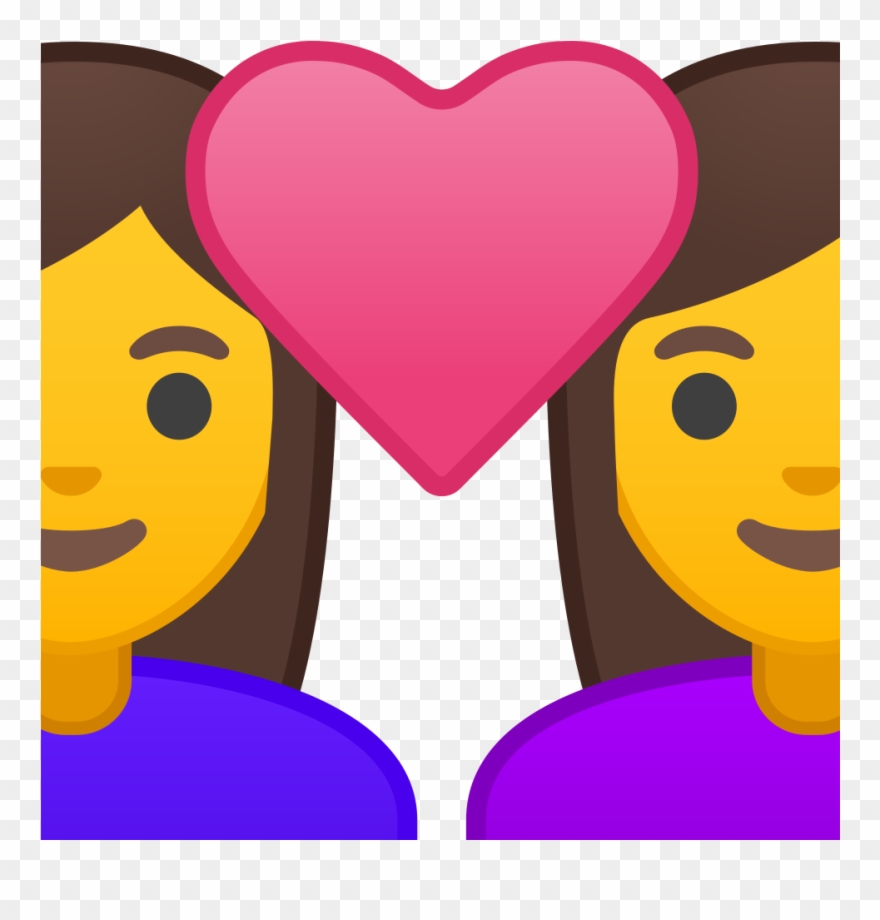 Noto Emoji Oreo 1f469 200d 2764 200d 1f469 - Man And Woman Emoji Png Clipart