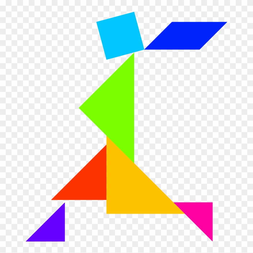 Clipart - Tangram - Clip Art - Png Download