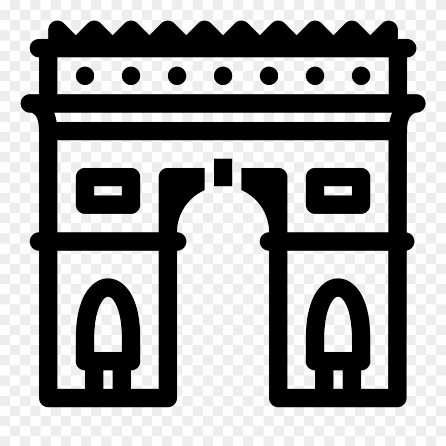 Triumphal Arch Icon - Arc De Triomphe Emoji Clipart