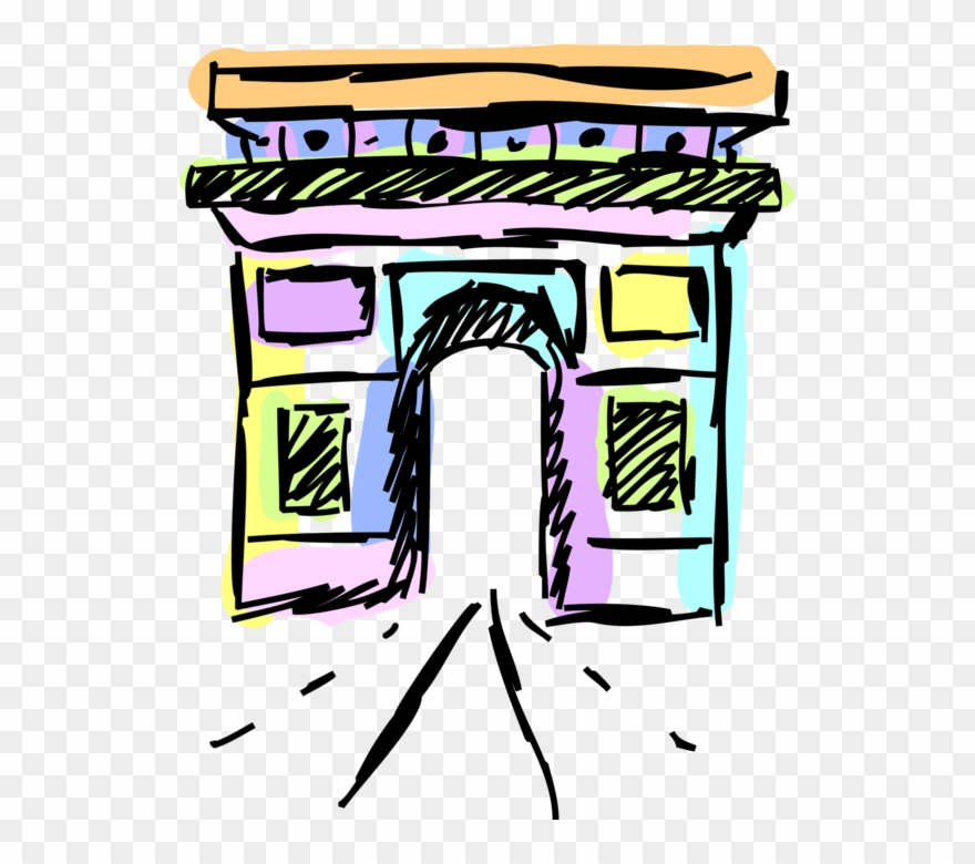 Vector Illustration Of Arc De Triomphe Triumphal Arch - Arc De Triomphe Clipart