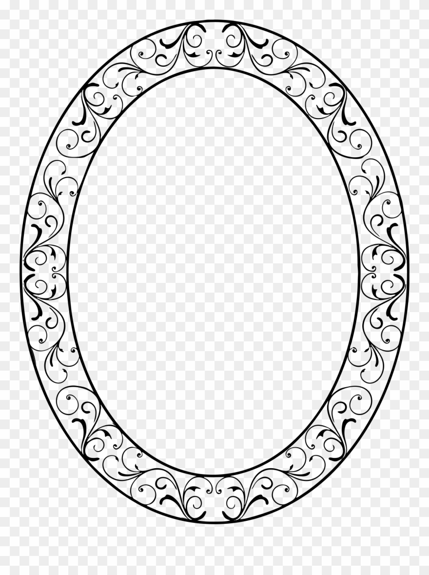 Big Image - Art Nouveau Frame Oval Png Clipart