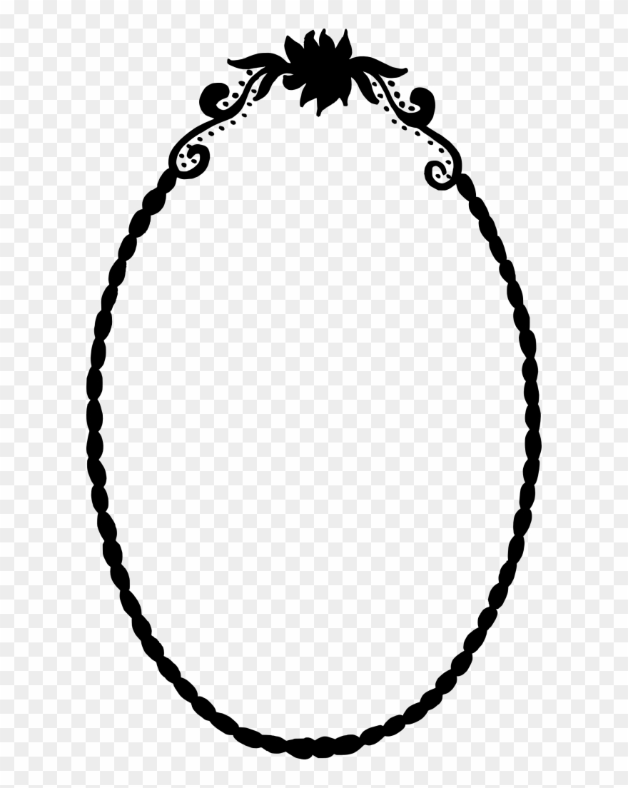 Oval Picture Frame Clipart - Floral Oval Vector Png Transparent Png