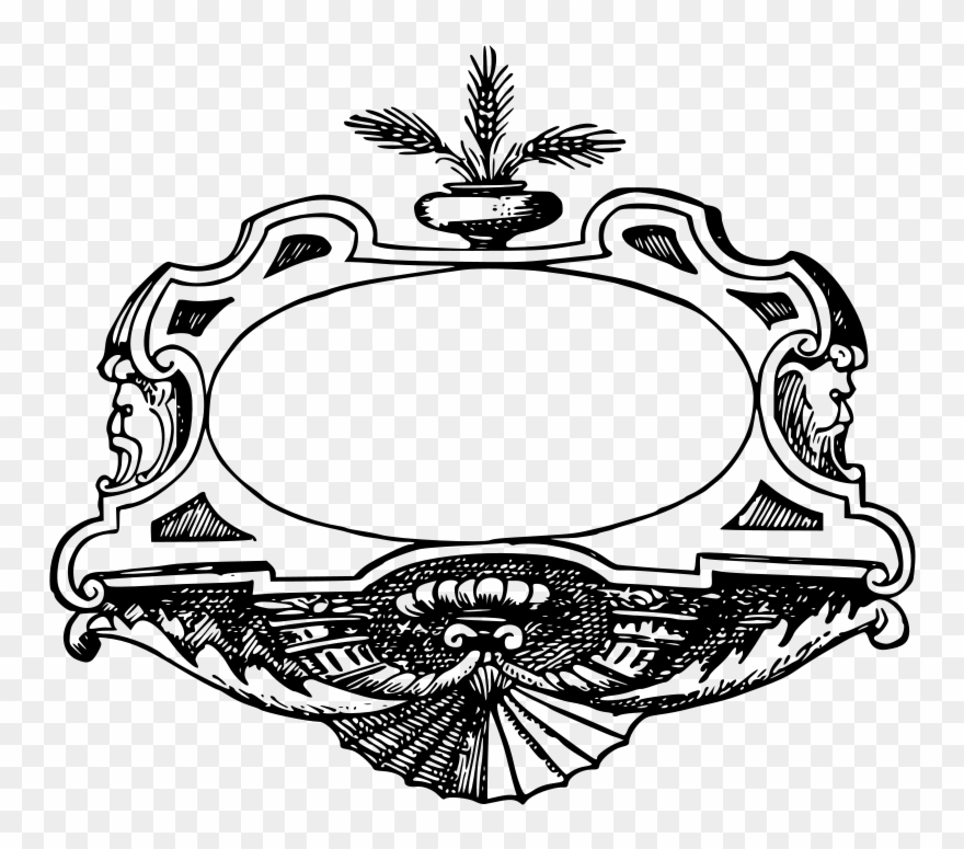 Medium Image - Ornate Oval Clipart Border - Png Download