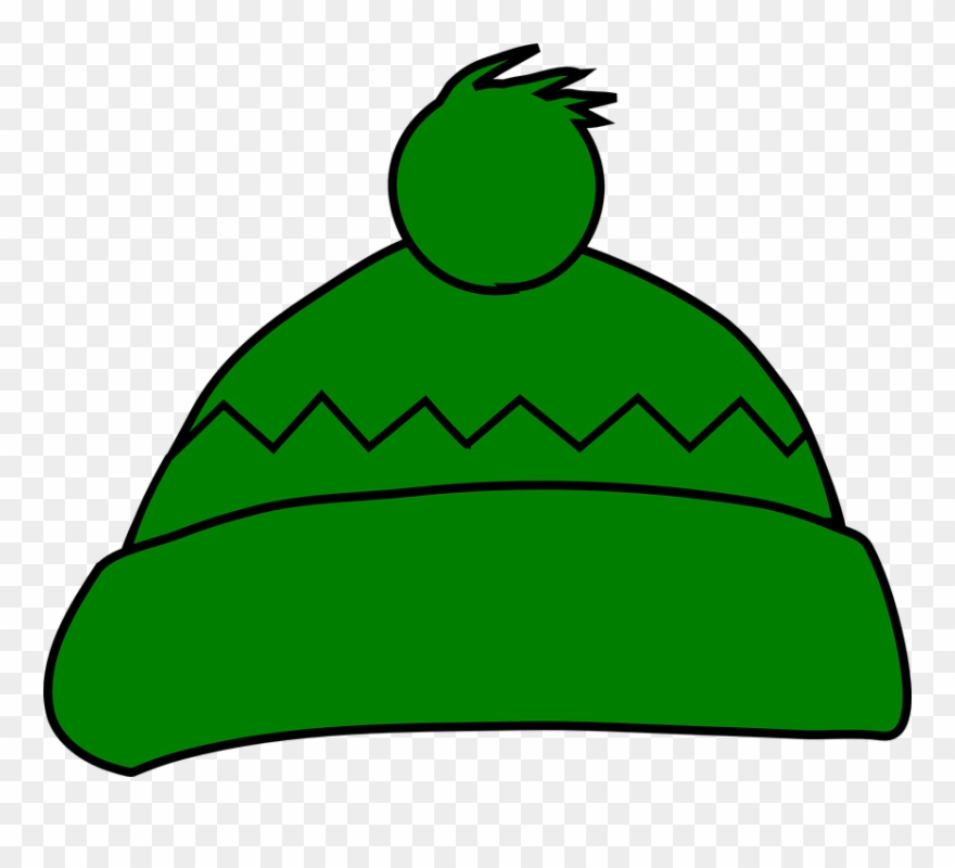 Cap Clipart Spring - Green Winter Hat Clipart - Png Download