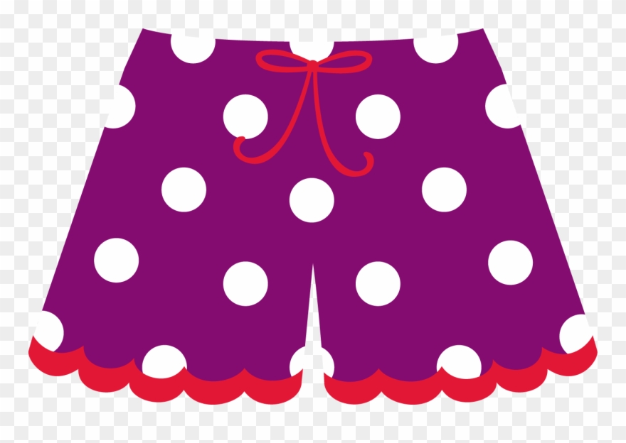 Costura E Roupas Shorts - Polka Dot Shorts Clipart - Png Download